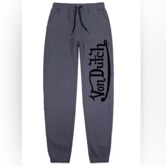 Von Dutch Designer Sweatpants New In Poly with Tags Sizes Large dirty blue - Picture 1 of 10